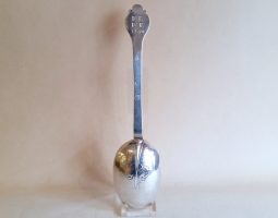 William and Mary silver laceback trefid spoon