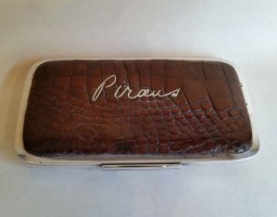 Victorian crocodile and silver case