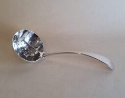 Silver patent mint sauce strainer ladle