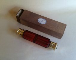 Victorian silver gilt double scent bottle Mordan