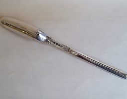 George IV silver fiddle thread marrow scoop