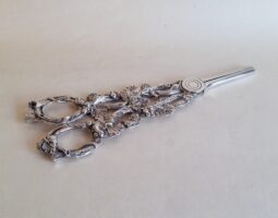 Victorian silver grape shears scissors