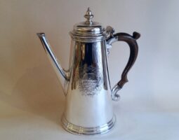 Early George II silver coffee pot