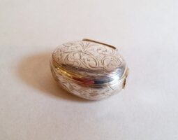 17th century pinch side silver box