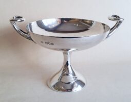 Art nouveau silver standing dish