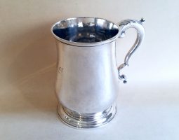 George III silver pint mug