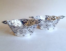 Pair of small Edwardian silver baskets