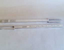 Pair of Charles I style silver forks
