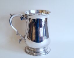 George III silver pint mug