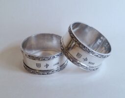 Pair of Sark silver napkin rings