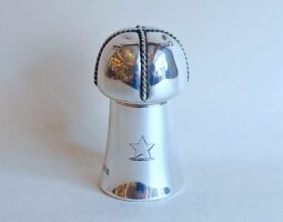 Victorian silver champagne cork pepper mill