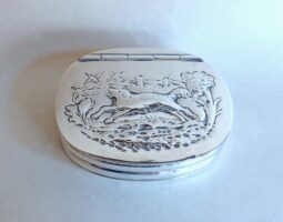 Victorian oval silver box