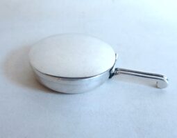 American travelling ashtray (closed) American sterling silver travelling ashtray