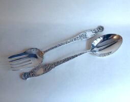 Pair of Sterling silver American salad servers