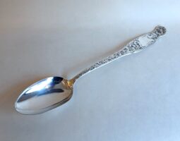 American sterling silver Heraldic pattern serving spoon