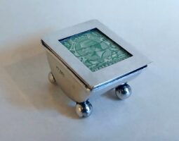 Edwardian silver stamp box