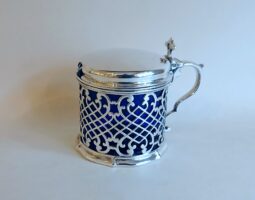 Silver mustard pot