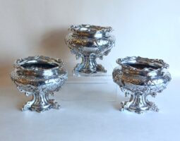 Set of three Victorian silver salts