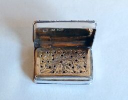 Victorian silver vinaigrette grille