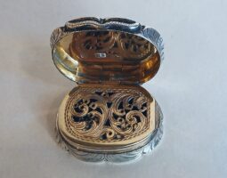 Victorian silver vinaigrette grille