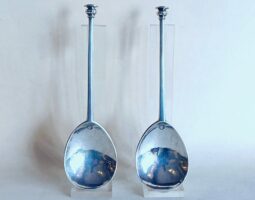 Pair of Elizabeth I silver seal top spoons