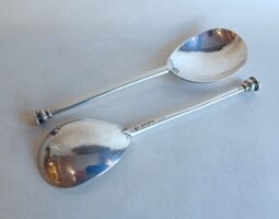 Pair of Elizabeth I silver seal top spoons