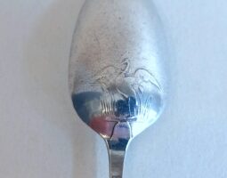 George III silver heron back teaspoon