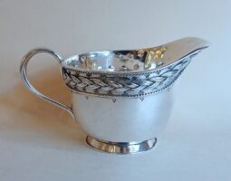 W H Haseler silver cream jug