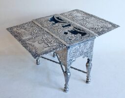 Continental silver miniature table