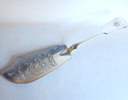 Victorian silver fish slice