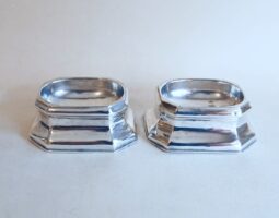 Pair of George I silver trencher salts