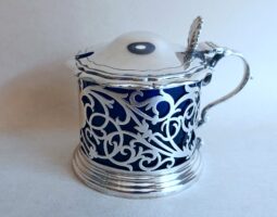 Edwardian silver mustard pot