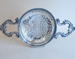 George II silver lemon strainer