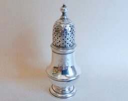 Small George II silver caster