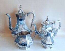 Victorian silver four piece teaset