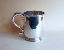George II half pint silver mug